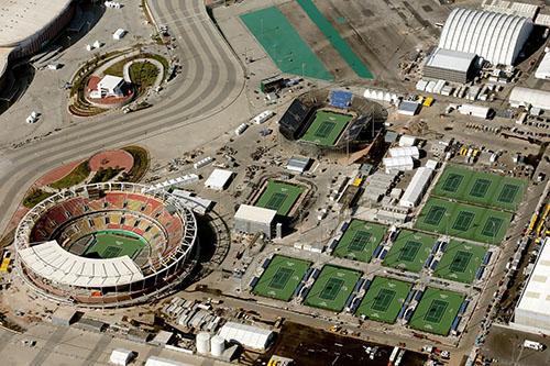 Para os Jogos Olímpicos, um total de 16 quadras serão construídas numa área de 9 hectares / Foto: Matthew Stockman/Getty Images
